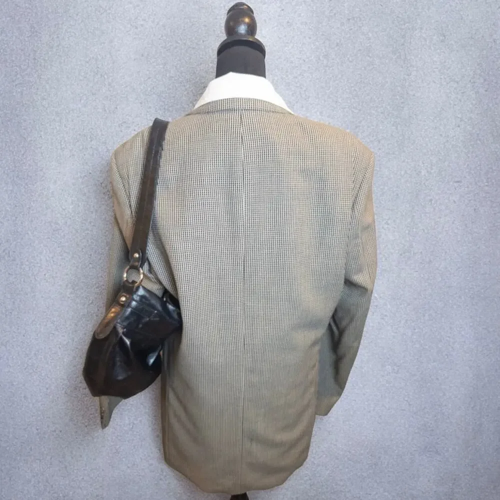 Vintage 90s Hugo Boss 100% Wool Sport Coat Blazer Size 40L